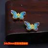 Corona de Cabello de Esmalte de Aleación con Goteo de Aceite Chapada en Oro DIY Flor de Cloisonné Pasador para el Cabello Pinza para el Cabello Novia Principiante Pequeños Accesorios Materiales