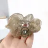 Acessório de Cabelo Exquisito Coreano com Laço de Strass Headstring Headdress para Menina Temperamento Bola de Cabelo Corda de Cabelo Elástica de Rede Anel de Cabelo Vermelho Cyber