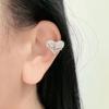 Brincos de amor para mulheres ins Light Luxury Fashion Elegant Four Mangxing Zircon Brincos sem furos para a orelha High-end Ear Clip Trendy