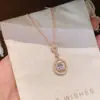 Llegada Nueva Xiaohongshu Collar Colgante Huevo de Paloma Super Brillante para Mujeres Gama Alta Lujo Ligero Exquisito Versátil Estilo Ins Cadena de Clavícula