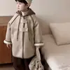 Elegante y genial abrigo de otoño e invierno para niños, chaqueta de lana cálida y engrosada de moda para niños, ropa de moda para niños