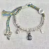 Bestia devoradora de oro pulsera azul enroscada gato de la suerte sólido lindo suerte suerte cuerda de mano pulsera tejida a mano joyería