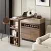 Armário Integrado com Barra Retrátil Simples Italiano para Apartamento Pequeno, Armário Lateral de Sofá para Casa, Armário de Armazenamento de Divisória para Sala de Estar