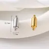 Fivela magnética de aço titânio fivela magnética forte suspensão a vácuo banho de ouro 18K fivela de colar de pérola fivela magnética de aço inoxidável em estoque