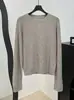 Suéter de Punto para Mujer BORBOTIE 2026 Primavera/Otoño Nuevo Estilo BC Old Money Suéter Pulóver de Cuello Redondo con Lentejuelas Incrustadas