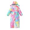 Nuevo mono estampado a prueba de viento, impermeable y cálido para niños y niñas de la CUHK, otoño e invierno 2024, traje de esquí grueso con capucha resistente al frío