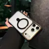 Aplicable Transfronterizo iPhone17 Piel Mate Soporte Magnético Funda para Teléfono Móvil Apple 16Pro Anticaída 15 Cubierta Protectora