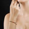 Explosiones transfronterizas pulsera de cristal colorido pulsera de turmalina de caramelo con incrustaciones para mujer nueva pulsera de color gema color tesoro