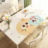 Toalha de Mesa de Luxo Leve e de Alta Qualidade, Jogo Americano de Mesa de Jantar Cartoon, Impermeável, à Prova de Óleo, Não Lavável, Tapete Anti-Escaldante, Tapete de Proteção para Mesa de Centro