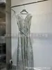 Estilo de Celebridad 2025 Nuevo Estilo de Verano Estampado de Palmera Elegante Aspecto Adelgazante Falda Larga Vestido de Seda con Estampado de Cebra