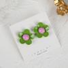 Aretes de botón de flores frescas coloridos de moda estilo japonés y coreano flor de cinco pétalos aretes frescos femeninos universales lote mixto gran cantidad Congyou