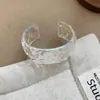 Pulsera Abierta de Calabaza de Zirconia Europea y Americana de Doble Capa, Pulsera Personalizada de Estilo Simple y Fresco, Pulsera de Moda Elegante para Mujeres Nicho