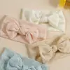 Diademas de Malla para Niños de Primavera y Verano Europeas y Americanas, Diademas de Moño para Fontanela de Gama Alta, Diademas Elásticas de Color Puro Bordadas para Bebés