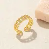 Anillo Minimalista de Superficie Lisa Transfronterizo Europeo y Americano con Diseño de Personalidad Única, Anillo Abierto Ajustable de Lujo Ligero con Diseño Geométrico