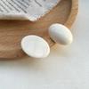 Outono e inverno geométrico oval grande semi-pílula resina remendo acessórios diy brincos artesanais material de cocar atacado