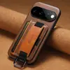 Adequado para capa de celular com slot para cartão Google Pixel 11Pro, capa traseira protetora de couro com alça de pulso Google Pixel 9