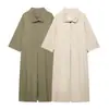 Venta al por mayor transfronteriza 2026 estilo europeo y americano moda versátil casual simple holgado gabardina con solapa para mujer A670130