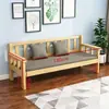 Sofá de Madera Maciza para Sala de Estar en Casa, Estilo Chino Nuevo Minimalista Moderno de Madera, Banco Combinado Fijo Multifuncional para Apartamento Pequeño Personalizable