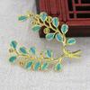 Acessórios para Joias Gotejamento de Óleo Jade Sintético Feito à Mão DIY Cobre Conservador de Cor 26*42mm Estilo Antigo Material Artesanal B3542