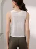 Chaleco Deportivo de Algodón Tencel de Alta Gama para Yoga para Mujer, Camiseta sin Mangas, Cubre Ropa Corta de Pilates Fitness para Verano