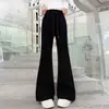 Pantalones para niñas estilo primavera y otoño pantalones acampanados elegantes para niños nuevos pantalones deportivos 2026 para niños mayores pantalones casuales de punto modernos