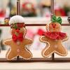 Hombre Panqueque Navideño Decoraciones Navideñas Árbol de Navidad Colgante Hombre Panqueque Muñeco de tela Hombre Panqueque de cinco estrellas