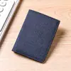Cartera Vertical de Lona para Hombre con Múltiples Ranuras para Tarjetas Simple Estudiante Personalizada Horizontal Plegable Ultra-delgada Pequeña para Jóvenes