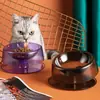Tigela protetora transparente para gatos, projetada para evitar tombamento, adequada para gatos e cães, tigela de comida para animais de estimação, tigela de comida para gatos, recipiente de comida para animais de estimação