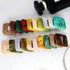 32x 32mm Halo quadrado oco resina acrílico DIY pingente brincos feitos à mão material para mala bolsa acessórios