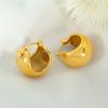 Aretes de Puma Transfronterizos Europeos y Americanos Huecos con Bulto Exagerado Aretes de Viento Hebilla para la Oreja Moda Cool Picante Retro Aretes Combinables