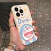 Funda plisada con diseño de gato Ding-dang para Apple 15, iPhone 15 Pro Max, anticaídas, paquete completo (12/13/14)
