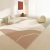 Tapete Moderno Simples Estilo Creme para Sala de Estar Grande Área Cobertura Total Tapete para Sofá Mesa de Centro Tapete de Quarto de Casa Tapete de Piso