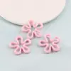 Macaron Ola Grande Hueca Flor de Cinco Pétalos Acrílico DIY Pendientes Hechos a Mano Accesorios para el Cabello Materiales Accesorios de Joyería