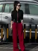 Sudadera corta con cuello alto, bloques de color, con cremallera, para mujer, nuevo estilo otoño e invierno, cárdigan informal de moda petite con mangas largas para mujer