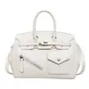 Bolsa de Platina Texturizada de Alta Qualidade para Mulheres, Novo Estilo Transfronteiriço, Bolsa de Mão de Grande Capacidade, Bolsa Kelly Retro Fashion para Ombro e Transversal