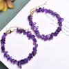 Pulsera de Cristal Morado para Mujer, Amatista Irregular Morado Oscuro Círculo Único Regalo de Pareja para el Festival Qixi, Día de San Valentín Pulsera Irregular