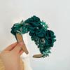Europeu e Americano Transfronteiriço Barroco Ampliado Aba Larga Artesanato Pesado Tiara de Flores Acessórios de Cabelo de Flor de Cristal Femininos de Alta Qualidade Pacote de Cabelo