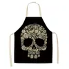 Delantal estampado de calavera de personalidad creativa de Halloween decoración de fiesta de calavera del Día de Muertos de México un lote
