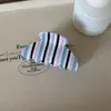 Grampo de cabelo xadrez azul claro coreano clipe para franja lateral design de cabelo quebrado senso de design estilo coreano grampo de cabelo acessórios de cabelo