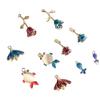 Liga de jóias novo óleo gotejamento rosa buquê peixinho de ouro pingente de jóias diy artesanal colar pulseira acessórios material
