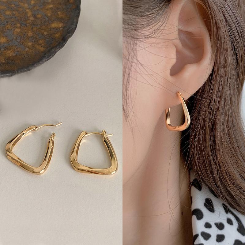 D0277方形耳扣-金色