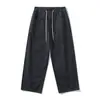 Yidao Vintage 2026 Primavera Japonés Retro Tendencia Marca Diseño Cordón Decorado Casual Pantalones Largos Pantalones Rectos Casuales para Hombre