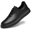 Talla 37 Zapatos de Hombre Primavera 2025 Nuevos Tenis Blancos de Cuero Suave Zapatos Casuales de Cuero Elegantes Blancos para Hombre