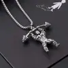 Cadena Versátil de Acero de Titanio Collar de Marca de Moda para Hombres, Colgante de Aleación Estilo Hip-Hop Streetwear, Accesorios de Cadena para Suéter Unisex al por Mayor