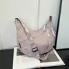 Bolso con Forma de Empanadilla, Sencillo y Elegante, Bolso para Mujer, Nailon Ligero, Moderno, Gran Capacidad, Bolso de Hombro, Bolso Cruzado Casual para el Día a Día