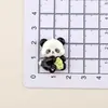 Accesorios Pequeños de Resina Panda Rojo Joyería DIY Funda para Teléfono Móvil Agujero Colgante para Zapato Parche Accesorios para el Cabello Llavero Imán para Refrigerador