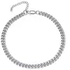 Joyería Transfronteriza Europea y Americana Moda Retro Hip-Hop Oro Plata Acero Inoxidable para Hombre Tobillera Biselada Venta al por Mayor Color Acero
