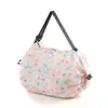 Bolsa de Almacenamiento Plegable de Nylon Tridimensional Japonesa para Viaje con Patrón Impreso, Bolsa de Almacenamiento Portátil para Compras de Supermercado