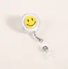 Hebilla Redonda de ABS Transparente de Colores Fácil de Tirar Llavero Telescópico Clip Trasero Portatarjetas de Insignia Accesorios Logo Personalizado