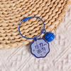 Llavero colgante de tarjeta acrílica original de doble cara buena suerte afortunado texto Jinbao bolsa colgante joyería llavero